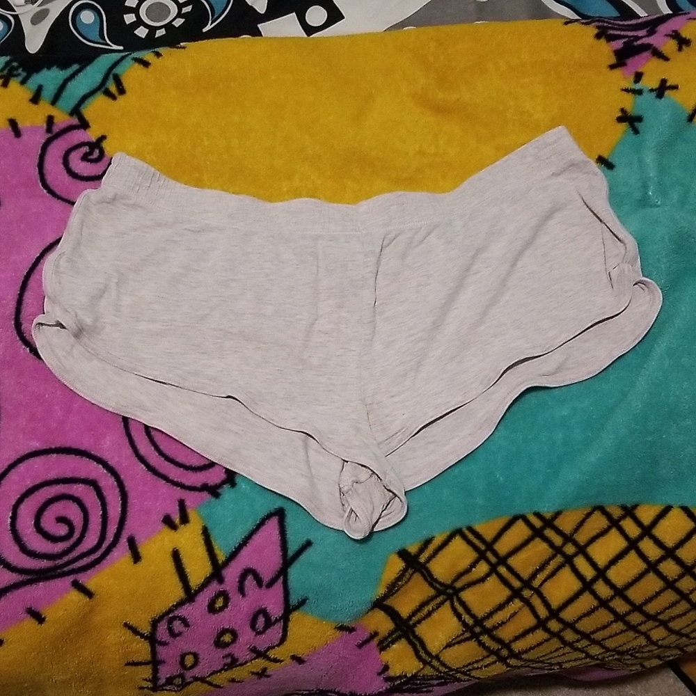 Gray pajama shorts